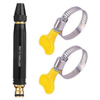 Garden Hose Power Nozzle Stainless Steel Dual Spray Jet and Fan Water Hose Attachment