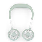 Rechargeable Double Neck Fan Portable Hands-Free Quiet Brushless Motors Flexible Goosenecks