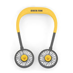 Rechargeable Double Neck Fan Portable Hands-Free Quiet Brushless Motors Flexible Goosenecks