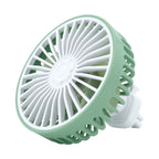 Compact Portable Car Air Circulation Fan Adjustable Clip-On Dashboard Vent Mount
