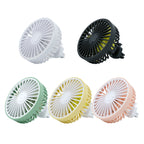 Compact Portable Car Air Circulation Fan Adjustable Clip-On Dashboard Vent Mount