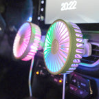 Compact Portable Car Air Circulation Fan Adjustable Clip-On Dashboard Vent Mount