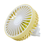 Compact Portable Car Air Circulation Fan Adjustable Clip-On Dashboard Vent Mount