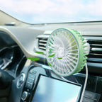 Compact Portable Car Air Circulation Fan Adjustable Clip-On Dashboard Vent Mount