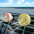 Compact Car Air Circulator Fan Portable Adjustable Angle Quiet Operation Compatible with Most Vehicles
