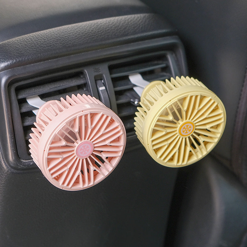Compact Car Air Circulator Fan Portable Adjustable Angle Quiet Operation Compatible with Most Vehicles