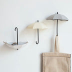Umbrella Wall Hooks 3-Pack Adhesive Plastic Pastel and Neutral Colors Decorative Storage