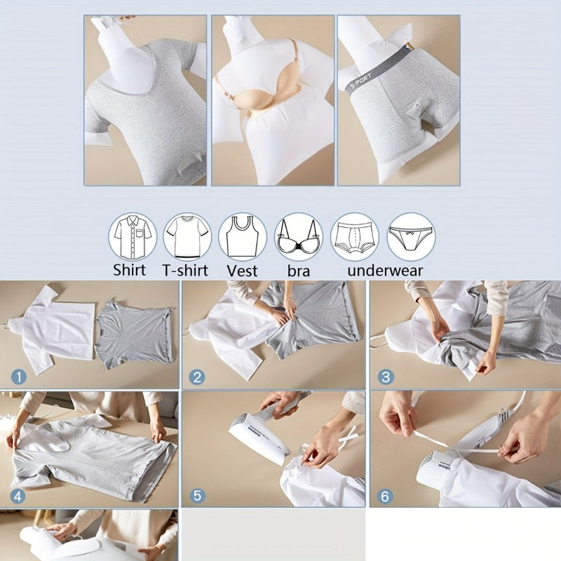 Portable Quick-Dry Clothes Bag Foldable Travel Laundry Dryer Compatible with Hair Dryer Polyester Fiber