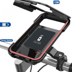 15W USB Charging Bicycle Handlebar Phone Mount Waterproof ABS Plastic Fits 4.5-6.8 Inch Phones