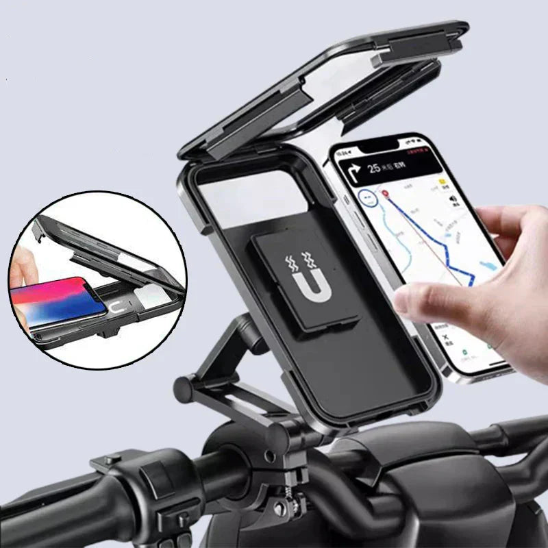 15W USB Charging Bicycle Handlebar Phone Mount Waterproof ABS Plastic Fits 4.5-6.8 Inch Phones