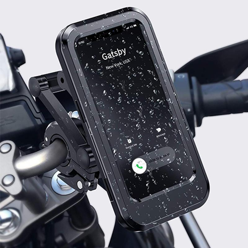 15W USB Charging Bicycle Handlebar Phone Mount Waterproof ABS Plastic Fits 4.5-6.8 Inch Phones