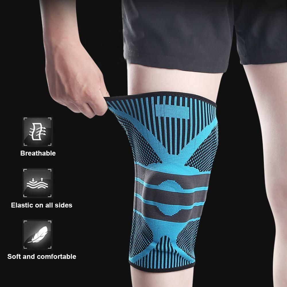 Meniscus Injury Knee Protector with Silicone Pad and Spring Support Bar for Sports and Outdoor Activities