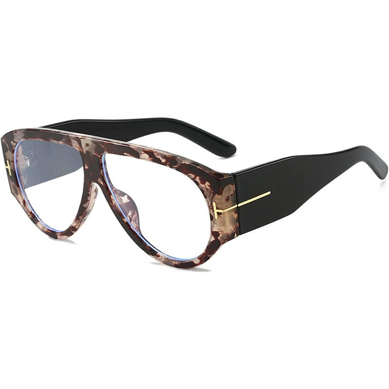 Oversized Aviator Sunglasses Women UV400 Protection Lightweight Durable AC Plastic Frame