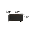 Modern Outdoor Waterproof Rectangular Aluminum LED Wall Sconce Lamp Black or White 12W/24W Hardwired