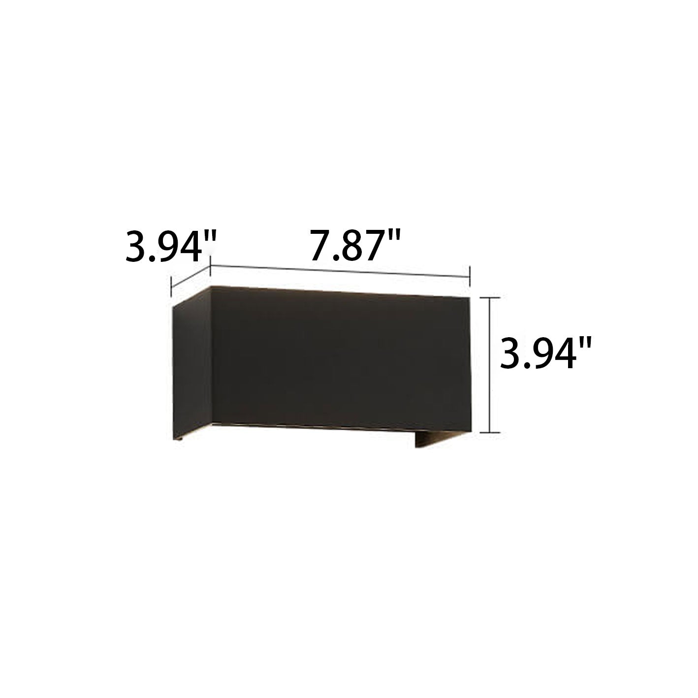 Modern Outdoor Waterproof Rectangular Aluminum LED Wall Sconce Lamp Black or White 12W/24W Hardwired
