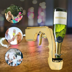 Harrow Party Beer Gun ABS Plastic Adjustable Spray Distance Beer Shooter Gold Red Black