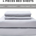 4-Piece Queen Size Cooling Microfiber Sheet Set 14" Deep Pocket Soft Hotel-Grade Bed Sheets