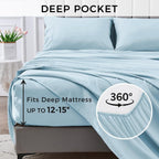 4-Piece Queen Size Cooling Microfiber Sheet Set 14" Deep Pocket Soft Hotel-Grade Bed Sheets