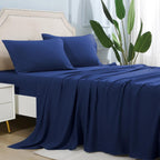 4-Piece Queen Size Cooling Microfiber Sheet Set 14" Deep Pocket Soft Hotel-Grade Bed Sheets