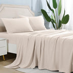 4-Piece Queen Size Cooling Microfiber Sheet Set 14" Deep Pocket Soft Hotel-Grade Bed Sheets