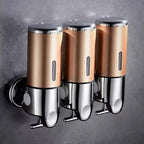 Wall Mounted Soap Dispenser Stainless Steel ABS 16.9 fl oz Push Pump Bathroom Organizer Set of 1-3