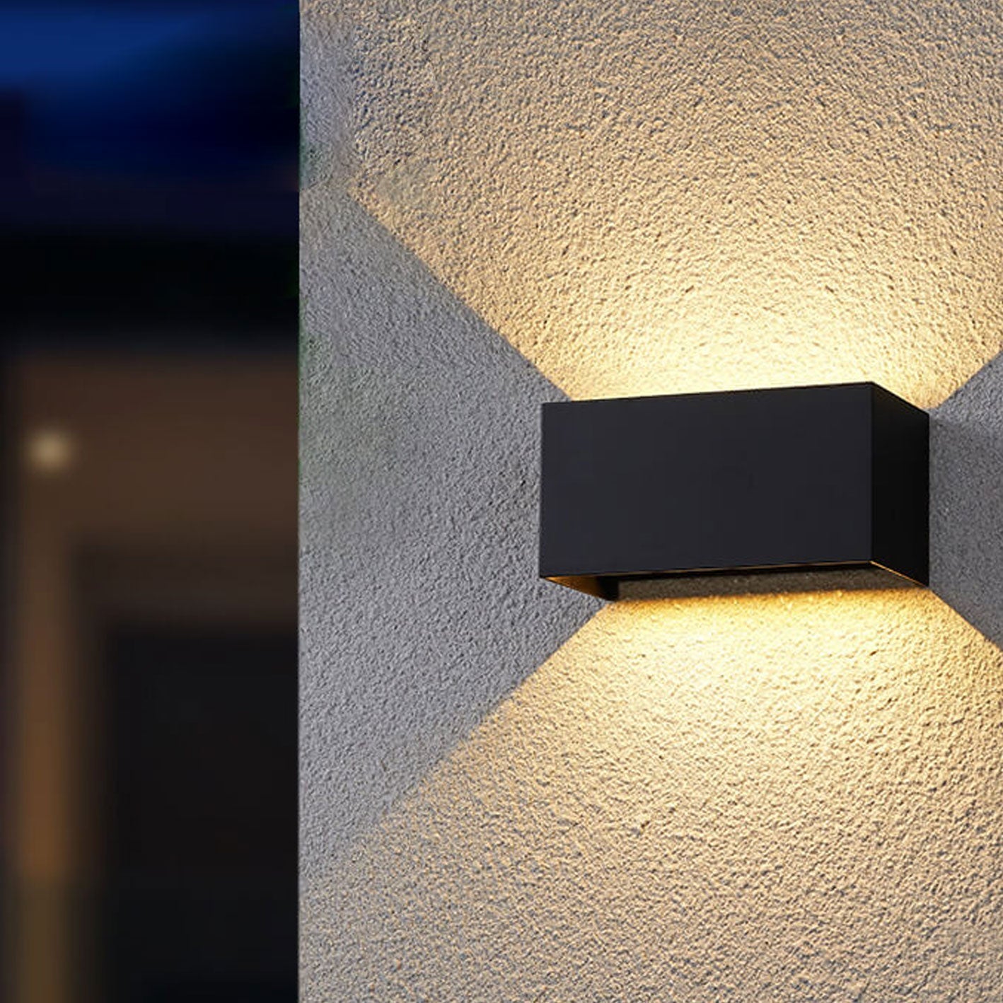 Modern Outdoor Waterproof Rectangular Aluminum LED Wall Sconce Lamp Black or White 12W/24W Hardwired