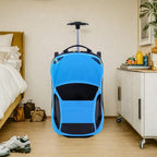 18” Kids Pull-Along Car Suitcase with Retractable Handle Durable ABS Hardshell Blue Red
