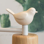 Nordic Style Metal and Wood Wall Sconce Light with Bird Accent White or Black 5-9 Inch Kid Bedroom Lamp E26/E27 Base