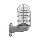 Loft Capsule Industrial Wall Sconce Light with Transparent Glass Shade and Wire Cage in Pink Blue Rust
