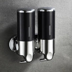 Wall Mounted Soap Dispenser Stainless Steel ABS 16.9 fl oz Push Pump Bathroom Organizer Set of 1-3