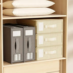 Foldable Bedding Organizer Space-Saving Linen Storage for Sheets Duvet Covers Pillowcases