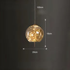CrystalBeam Modern LED Pendant Light Star Design Glass Dimmable Cord Pendant Lamp