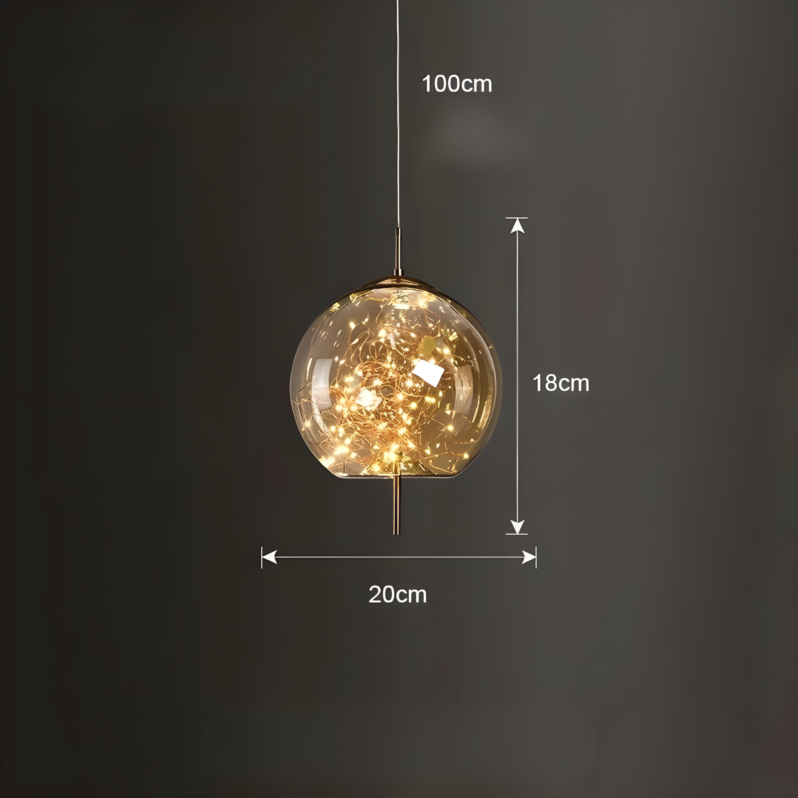 CrystalBeam Modern LED Pendant Light Star Design Glass Dimmable Cord Pendant Lamp