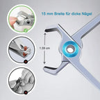 Portable Stainless Steel Nail Clippers Ultra-Sharp Curved Edges Wide Jaw for Thick Nails with Nail Catcher