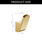 Harrow Lauren Golden Brass Wall Hook Modern Decorative Coat Rack 1, 3, or 5-Pack