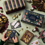 Luxury Office Supplies Advent Calendar 2026 24-Day Set with Planner, Notebook, Colored Pencils, and Gold Accents