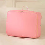 Duvet Storage Bag Premium Nylon Space-Saving Compression with Reinforced Handles Gray Oat Pink Blue