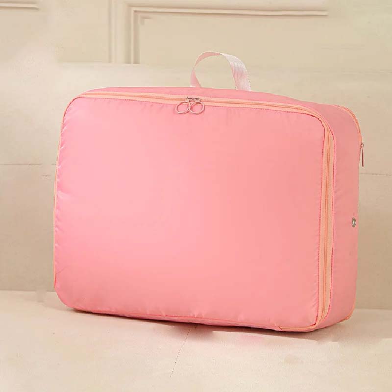 Duvet Storage Bag Premium Nylon Space-Saving Compression with Reinforced Handles Gray Oat Pink Blue