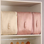 Duvet Storage Bag Premium Nylon Space-Saving Compression with Reinforced Handles Gray Oat Pink Blue