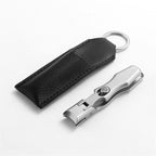 Portable Stainless Steel Nail Clippers Ultra-Sharp Curved Edges Wide Jaw for Thick Nails with Nail Catcher