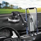 Car Phone Holder Strong Suction Adjustable Mount 360° Rotation Black