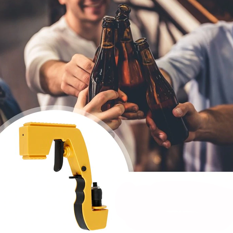 Harrow Party Beer Gun ABS Plastic Adjustable Spray Distance Beer Shooter Gold Red Black