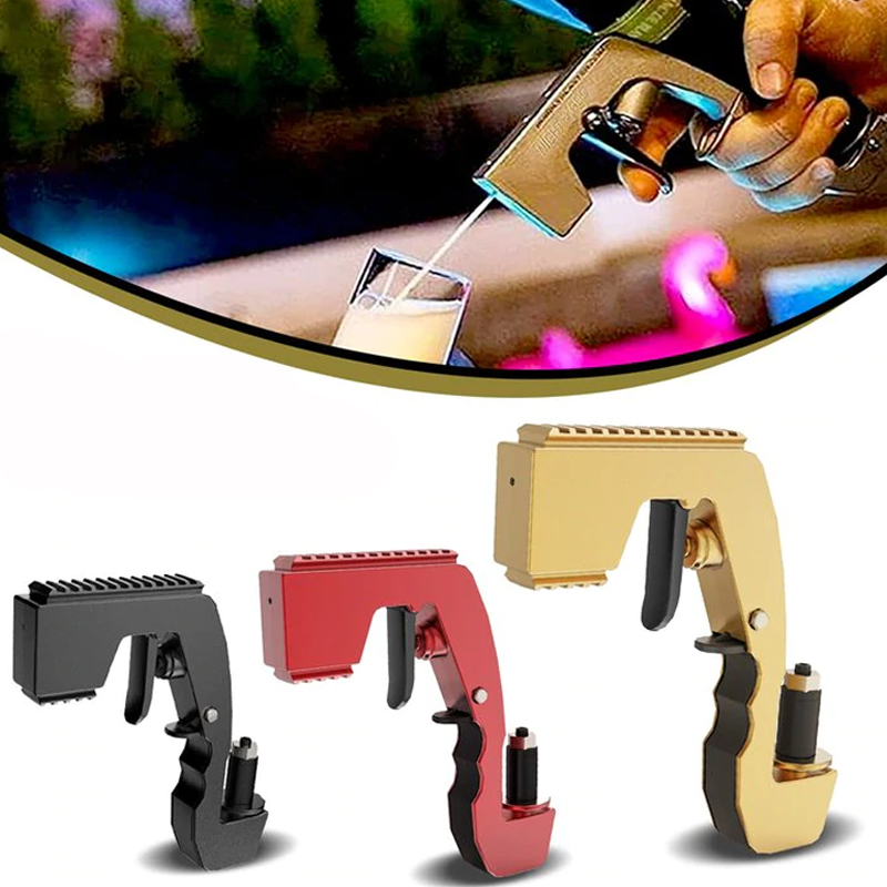 Harrow Party Beer Gun ABS Plastic Adjustable Spray Distance Beer Shooter Gold Red Black