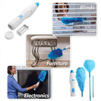 360° Rotating Electric Spin Duster with Motorized Microfiber Brushes for Indoor and Outdoor Cleaning