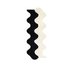 Abstract Color Block Cotton-Polyester Rug 45x120cm Machine Washable Stain Resistant Contemporary Design