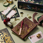 Luxury Office Supplies Advent Calendar 2026 24-Day Set with Planner, Notebook, Colored Pencils, and Gold Accents