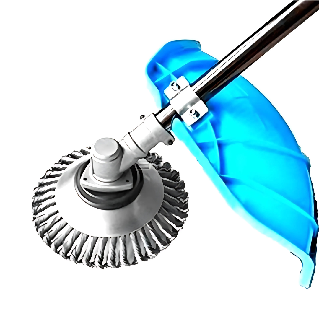 Grass Cutting Turbo Head 6-Blade Steel Wire Universal Trimmer Weed Brush 15.24 cm Silver