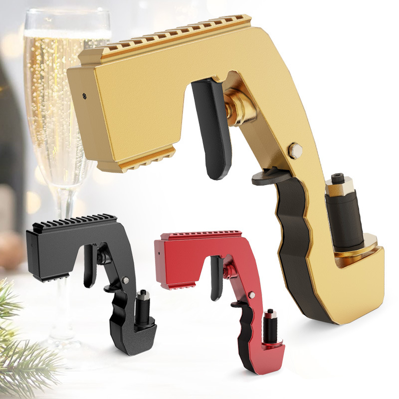 Harrow Party Beer Gun ABS Plastic Adjustable Spray Distance Beer Shooter Gold Red Black