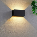 Modern Outdoor Waterproof Rectangular Aluminum LED Wall Sconce Lamp Black or White 12W/24W Hardwired