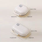 Portable Daily Pill Organizer 7-Section Water-Resistant Compact White PET Silicone Pill Box